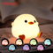 Cute Pear Duck Night Light 7Color Touch Control USB Rechargeable Silicone Lamp 4