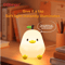 Cute Pear Duck Night Light 7Color Touch Control USB Rechargeable Silicone Lamp 9
