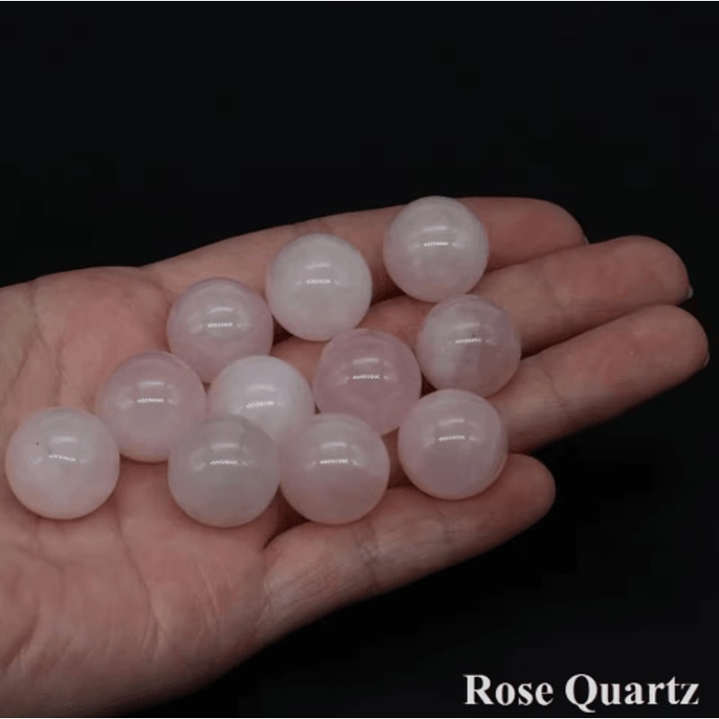 Natural Crystal Sphere Set Amethyst Rose Quartz Healing Gemstone Balls For Home Decor 12