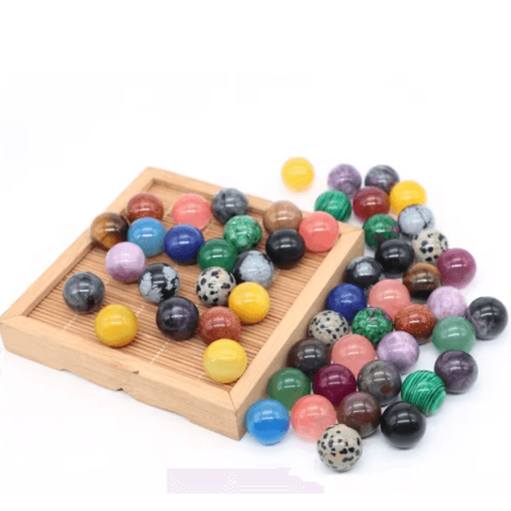 Natural Crystal Sphere Set Amethyst Rose Quartz Healing Gemstone Balls For Home Decor 17