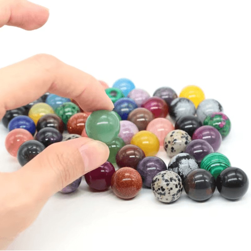 Natural Crystal Sphere Set Amethyst Rose Quartz Healing Gemstone Balls For Home Decor 19