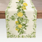 Lemon Floral Linen Table Runner Fresh Spring Summer Farmhouse Table Decor 1