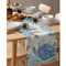 Blue Hydrangea Eucalyptus Table Runner Elegant Floral Farmhouse Wedding Decor 5
