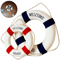 Nautical Life Buoy Wall Decor Red Blue Coastal Beach House Accent 0