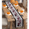 Halloween Skull Rose Linen Table Runner Gothic Crow Floral Party Table Decor 2