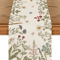 Spring Daisy Linen Table Runner Fresh Floral Farmhouse Wedding Table Decor 1