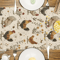 Farmhouse Rooster Wildflower Linen Table Runner Rustic Country Kitchen Table Decor 4