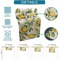 Watercolor Lemon Linen Table Runner Fresh Summer Floral Kitchen Dining Decor 2