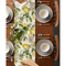 Watercolor Lemon Linen Table Runner Fresh Summer Floral Kitchen Dining Decor 5