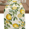 Watercolor Lemon Linen Table Runner Fresh Summer Floral Kitchen Dining Decor 0