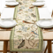 Vintage Floral Bird Linen Table Runner Farmhouse Summer Garden Dining Decor 1