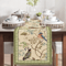 Vintage Floral Bird Linen Table Runner Farmhouse Summer Garden Dining Decor 7