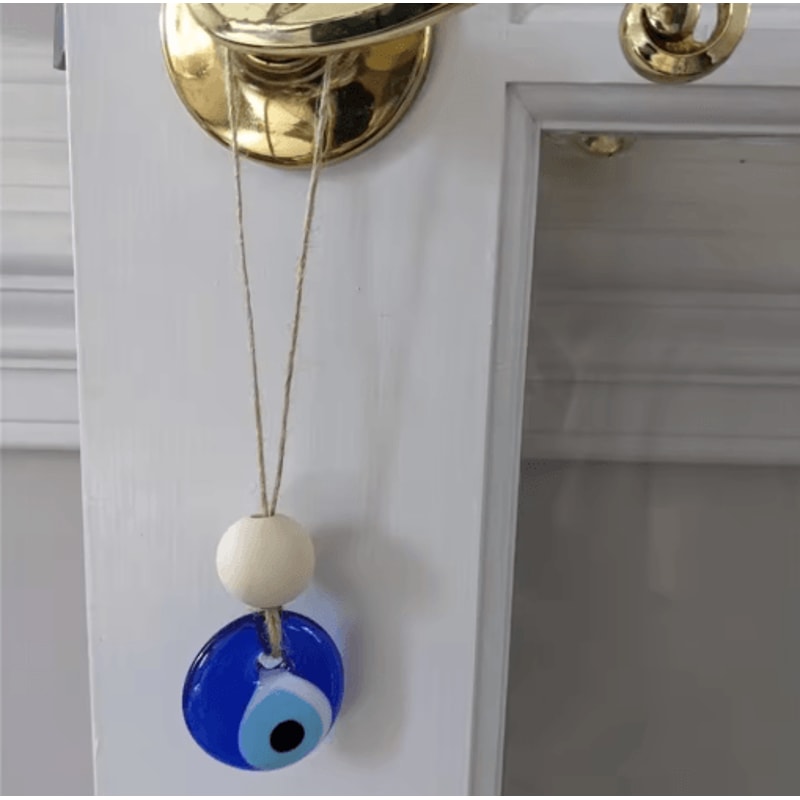 Turkish Evil Eye Wall Hanging Blue Glass Protection Charm Home Decor 4