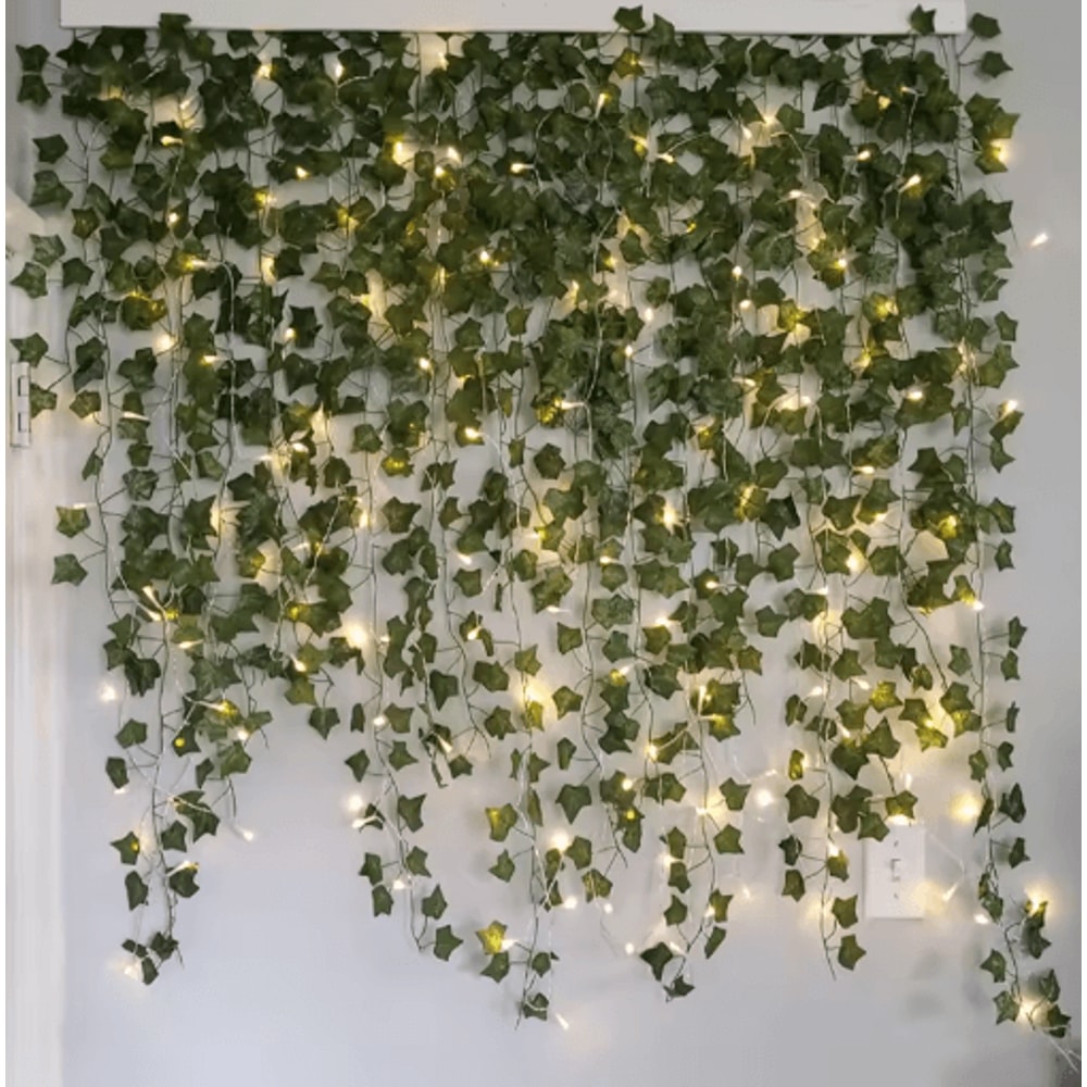 LED Ivy Vine String Lights Artificial Green Garland Fairy Lights For Bedroom Event Decor 0
