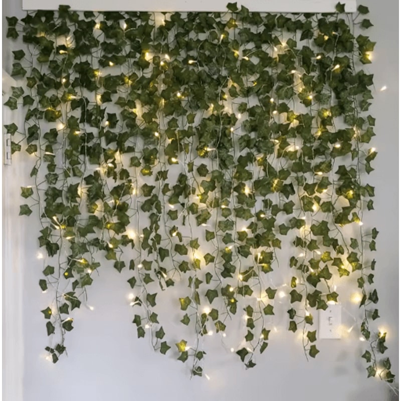 LED Ivy Vine String Lights Artificial Green Garland Fairy Lights For Bedroom Event Decor 0
