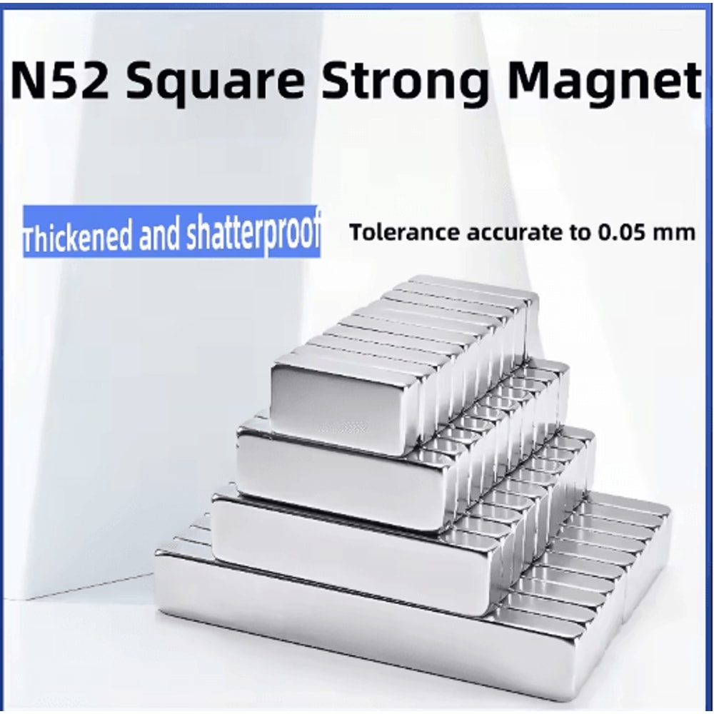 10PCS N52 Strong Square Neodymium Magnets Heavy Duty Compact Magnetic Set 0