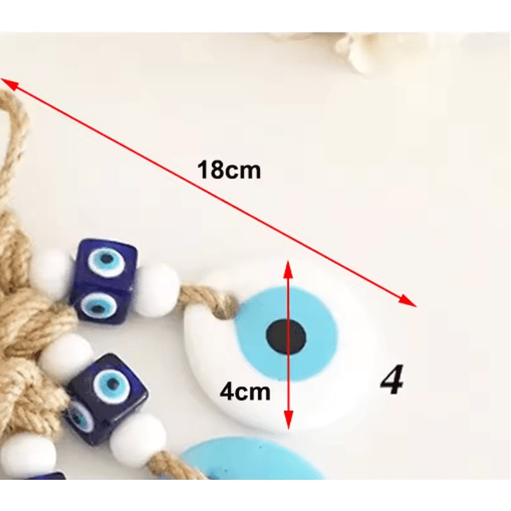 Evil Eye Nazar Macrame Wall Hanging Protective Lucky Charm Decor 19