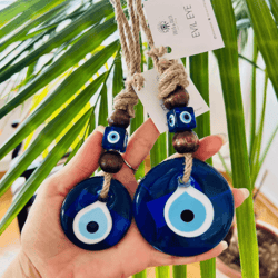 evil eye nazar macrame wall hanging protective lucky charm decor