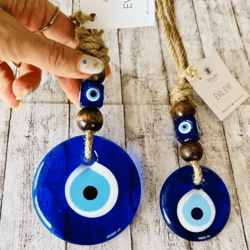 handmade turkish evil eye pendant lucky glass bead wall & car hanging decor
