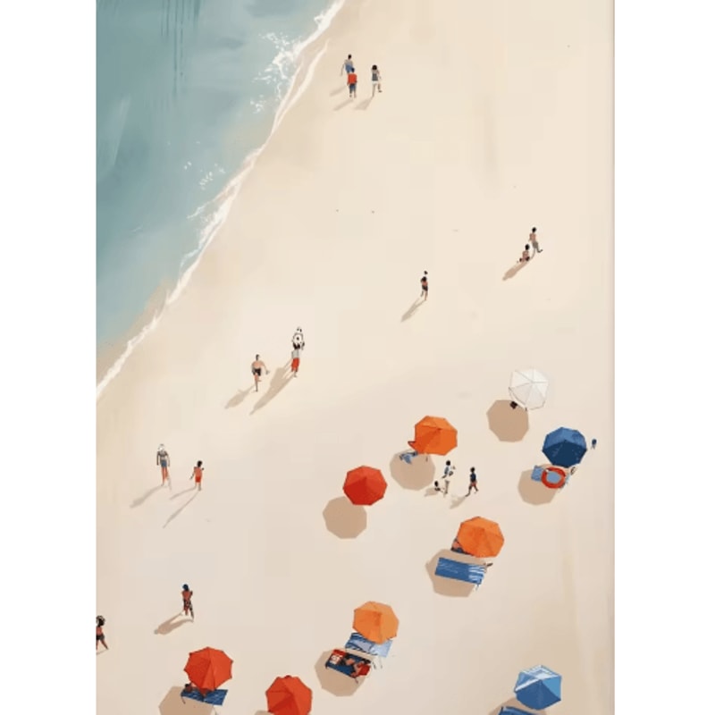 Summer Girl Pool Party Beach Canvas Wall Art Nordic OceanInspired Home Decor 10