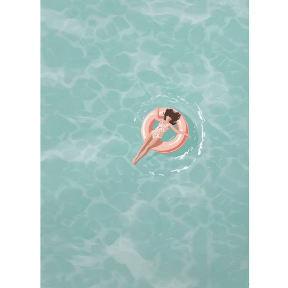 Summer Girl Pool Party Beach Canvas Wall Art Nordic OceanInspired Home Decor 6