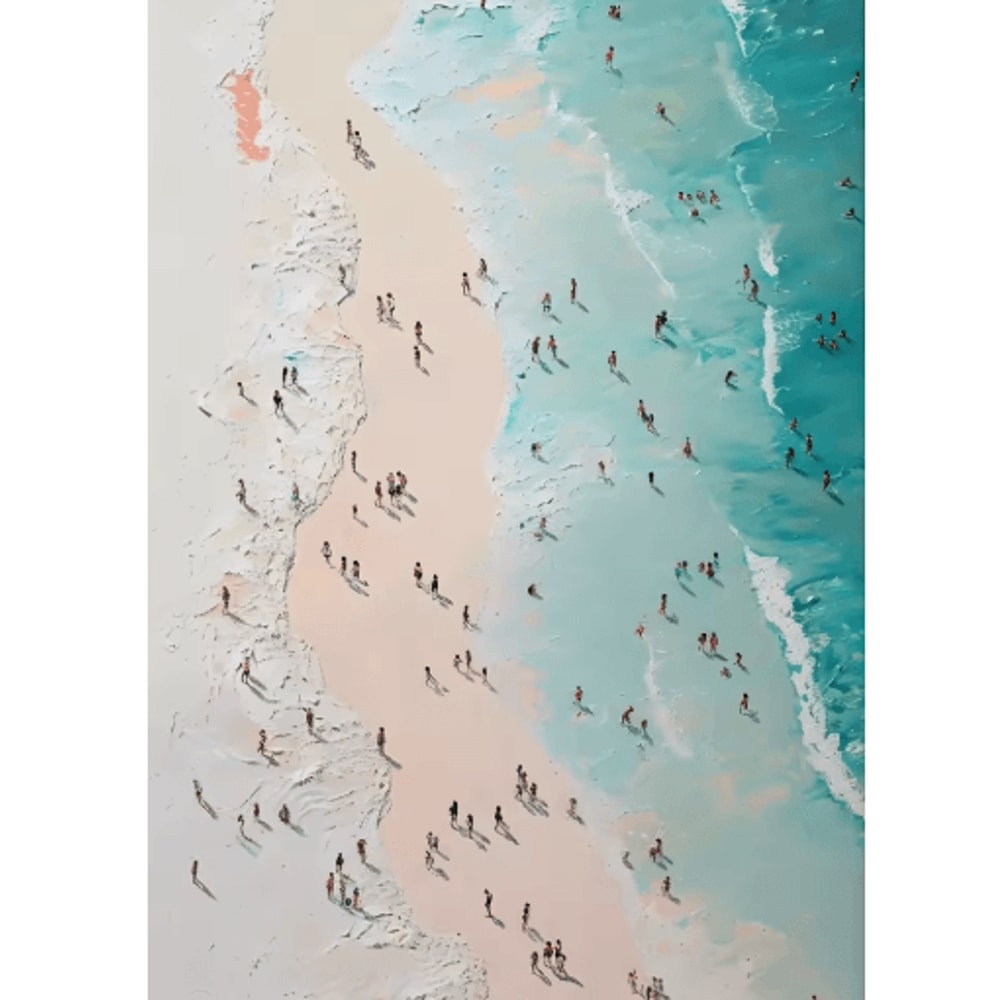 Summer Girl Pool Party Beach Canvas Wall Art Nordic OceanInspired Home Decor 9