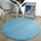 Round Coral Velvet Carpet Soft Modern Living Room Kids Play Rug 9