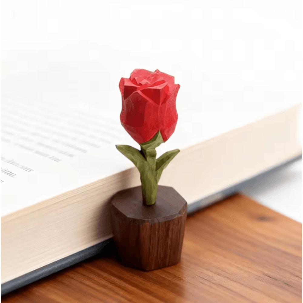 Handcrafted Solid Wood Fox Sculpture Rustic Wood Animal Figurine For Home Office Decor 1