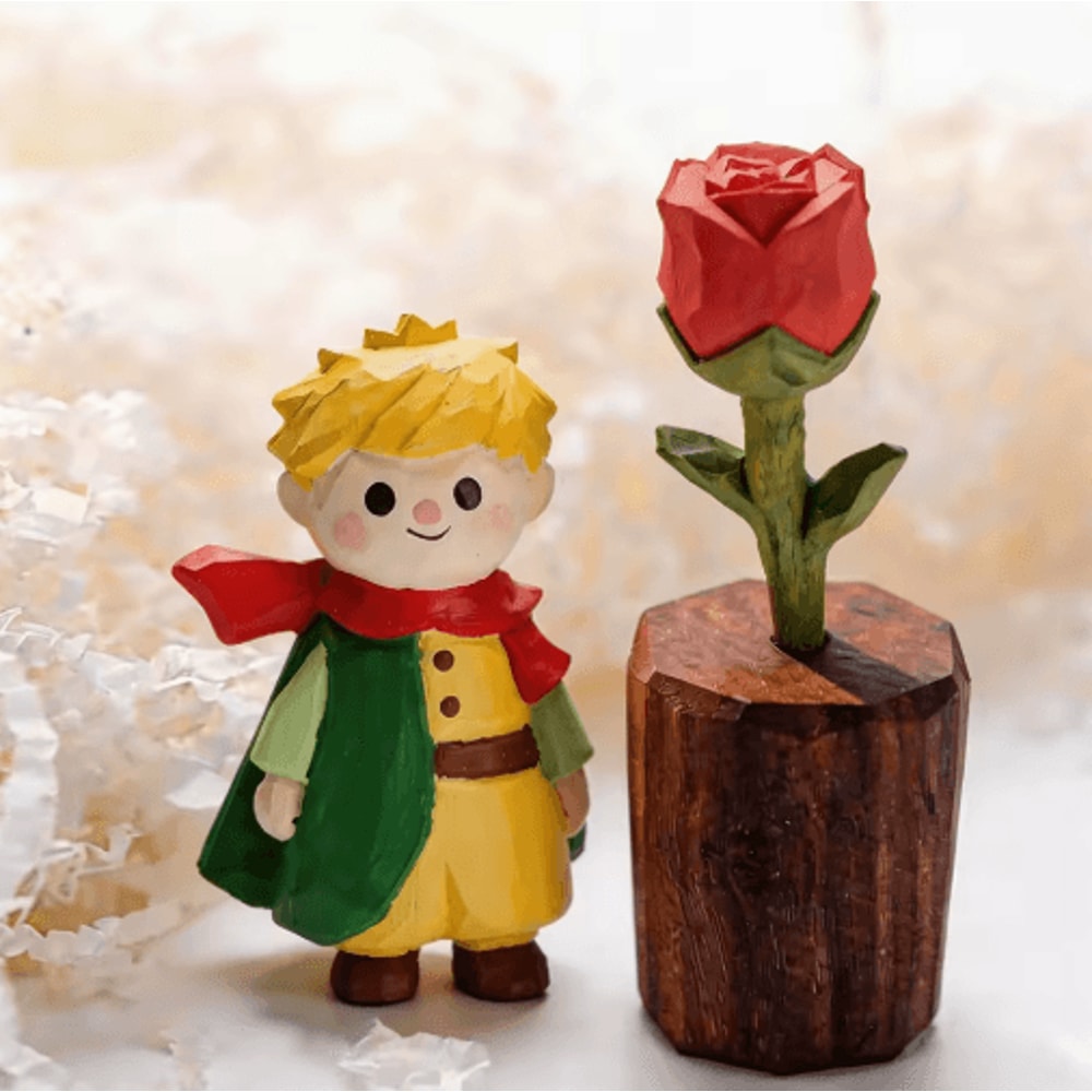 Handcrafted Solid Wood Fox Sculpture Rustic Wood Animal Figurine For Home Office Decor 6