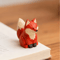 Handcrafted Solid Wood Fox Sculpture Rustic Wood Animal Figurine For Home Office Decor 8