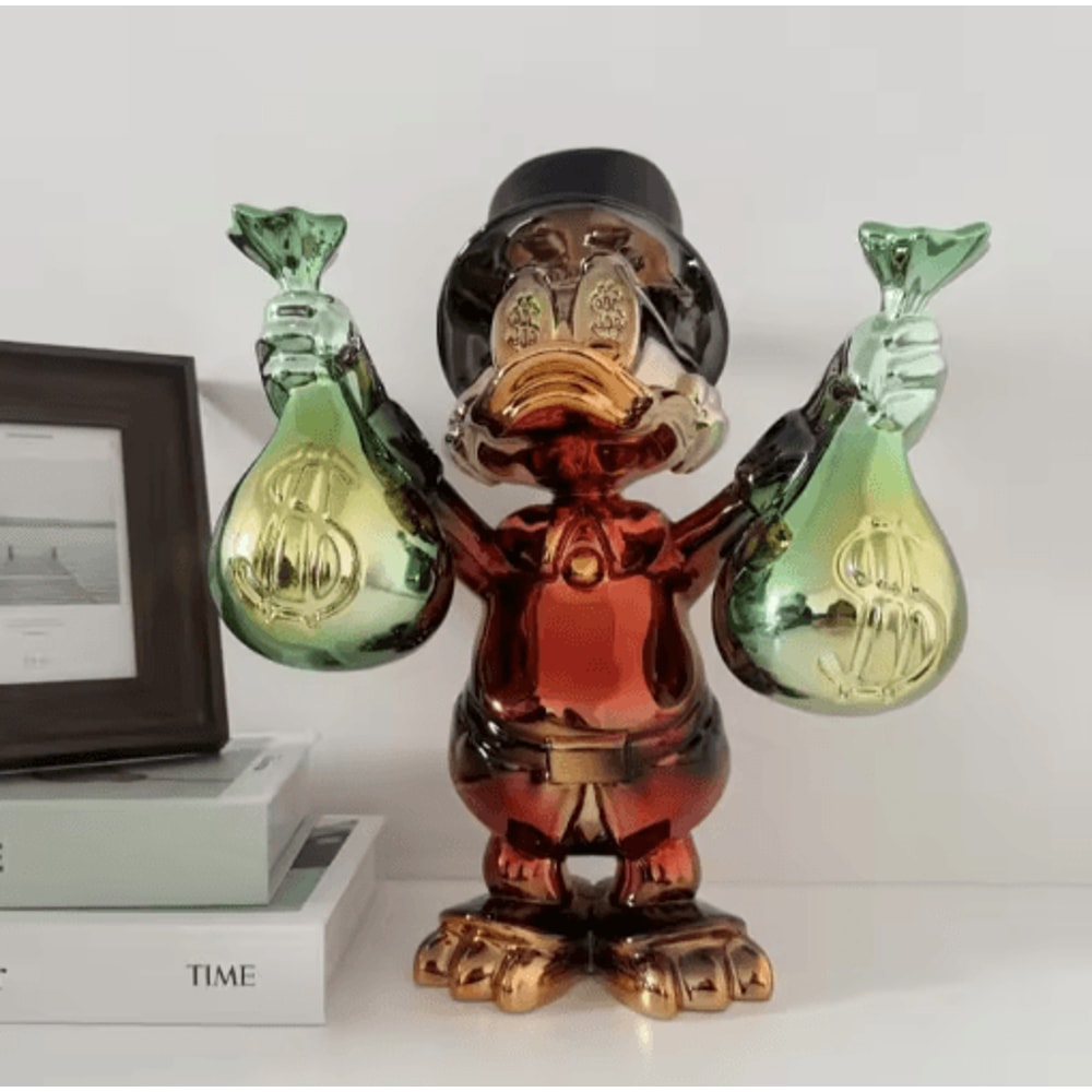 40cm Donald Duck Money Bag Statue Kawaii Donald Duck Figurine For Playful Home Decor 1