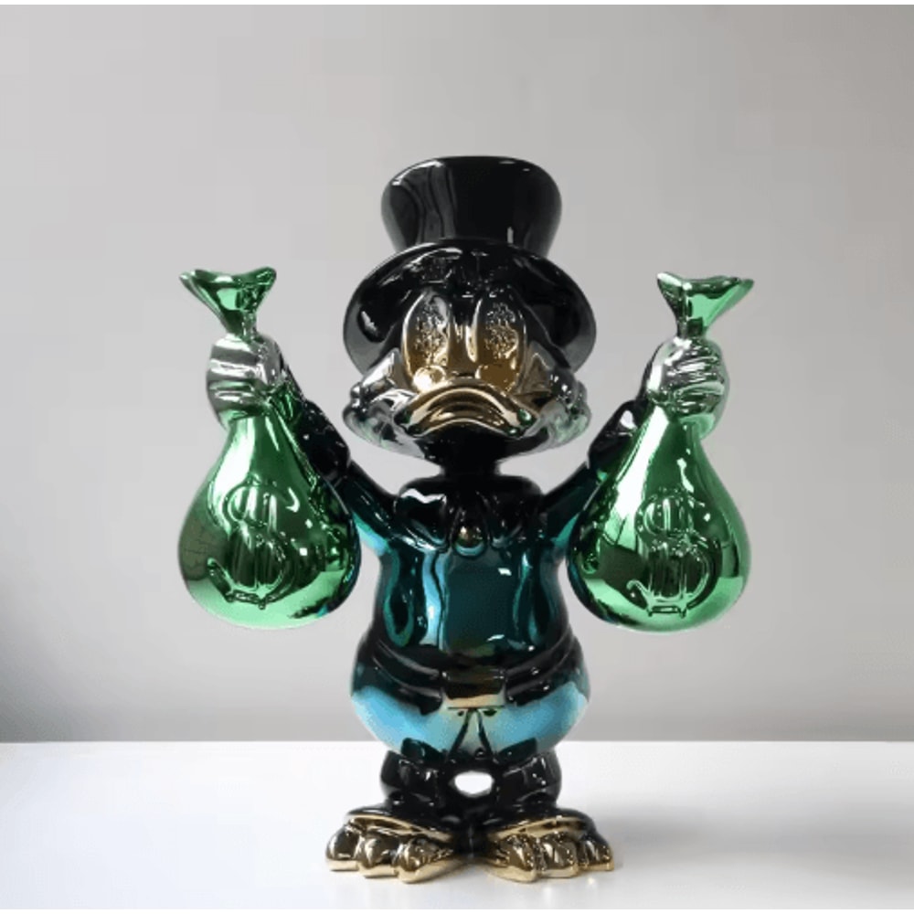 40cm Donald Duck Money Bag Statue Kawaii Donald Duck Figurine For Playful Home Decor 2