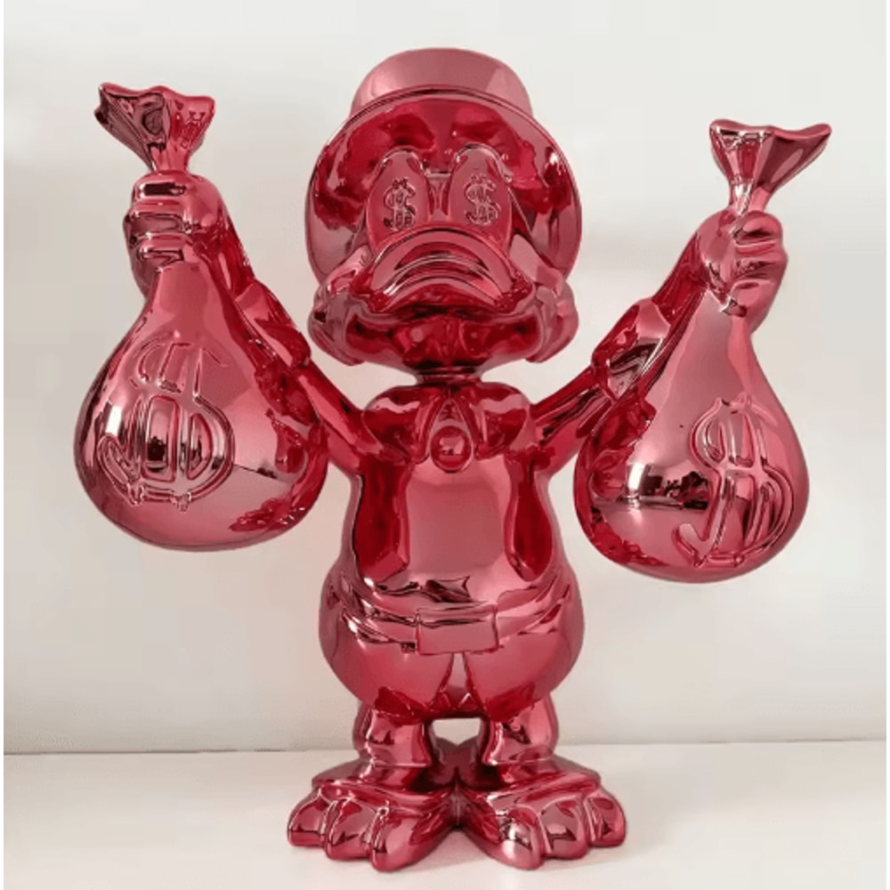 40cm Donald Duck Money Bag Statue Kawaii Donald Duck Figurine For Playful Home Decor 4