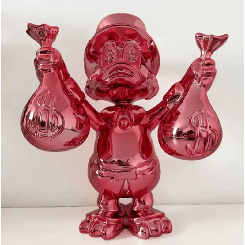 40cm Donald Duck Money Bag Statue Kawaii Donald Duck Figurine For Playful Home Decor 4