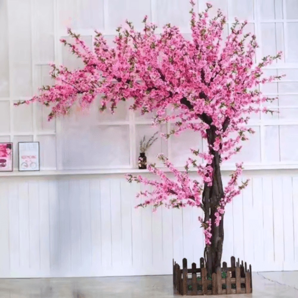 Artificial Peach Blossom Tree Elegant Artificial Flower Tree For Home Wedding Event Decor 5