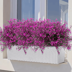 12 bunches uv-resistant artificial flowers lush outdoor artificial plants for garden & window box decor