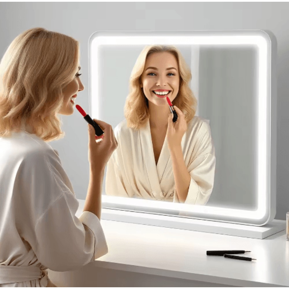 JHK LED Vanity Mirror With Lights Dimmable LED Makeup Mirror With 3 Color Modes Memory Function 6