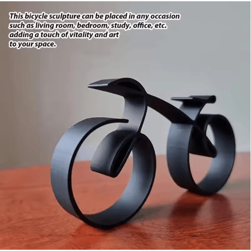 Minimalist Acrylic Bicycle Sculpture Modern Bicycle Desk Decor For Home Office 4