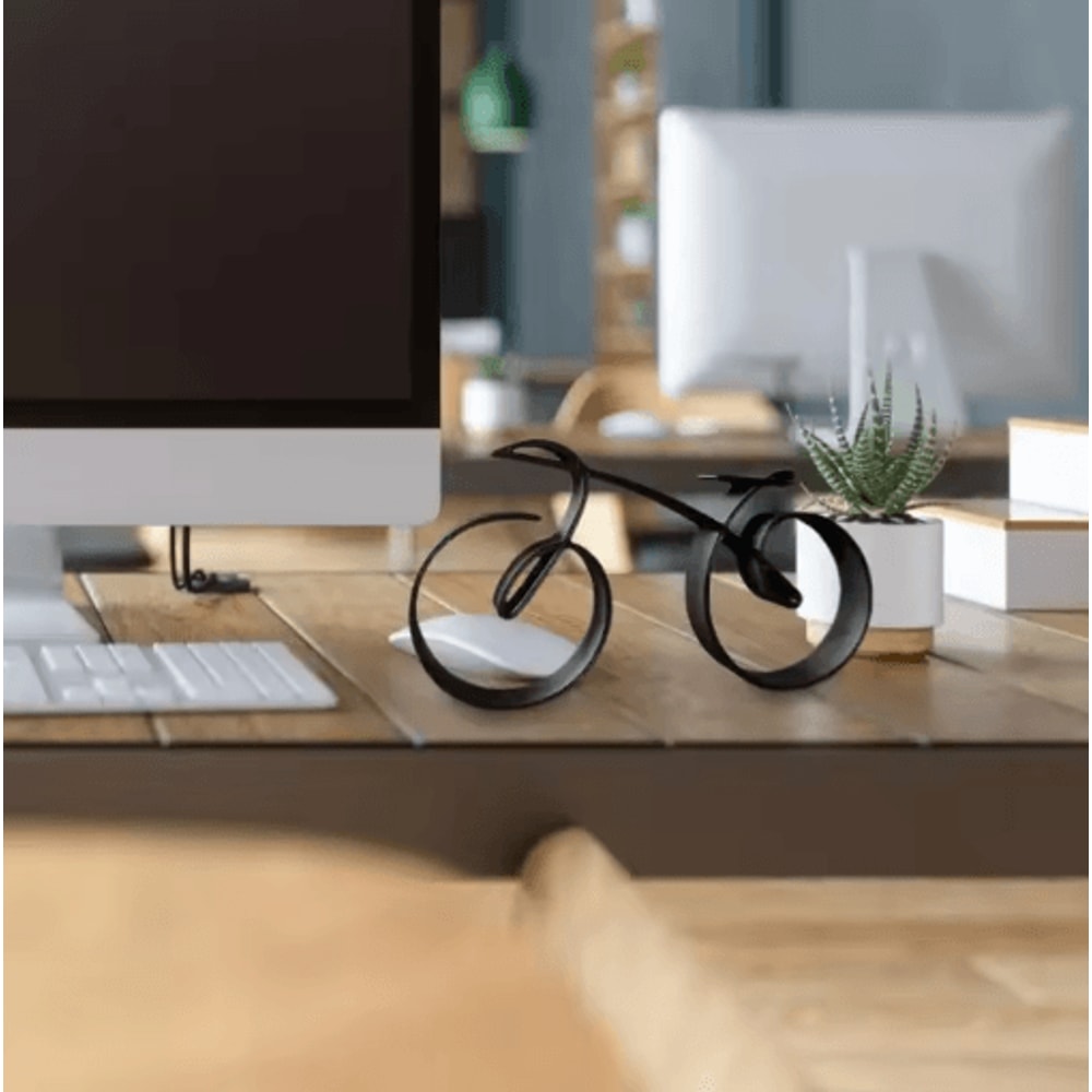 Minimalist Acrylic Bicycle Sculpture Modern Bicycle Desk Decor For Home Office 5