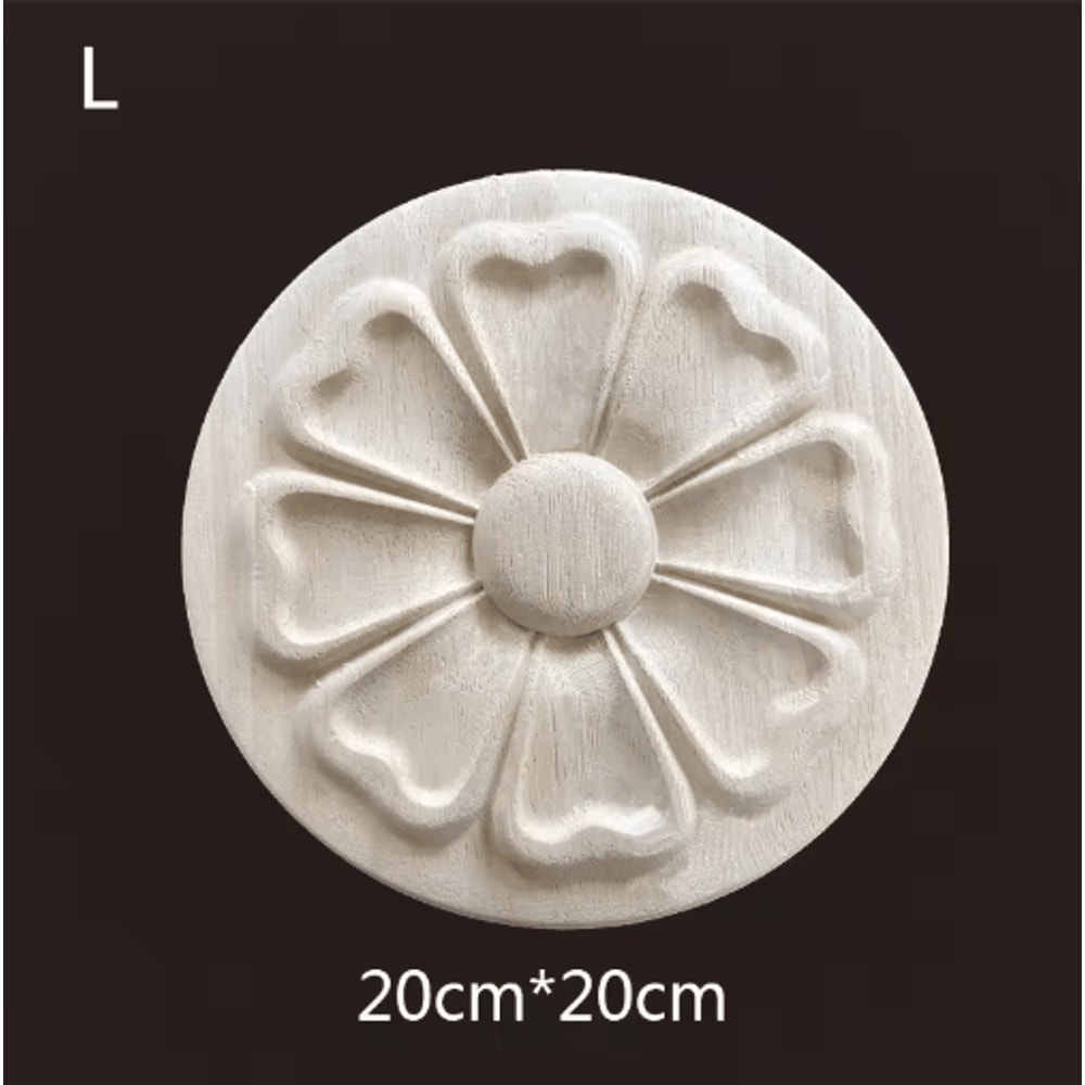 Hand Carved Wooden Applique Onlays Decorative Wood Furniture Applique For Doors Home Decor 5