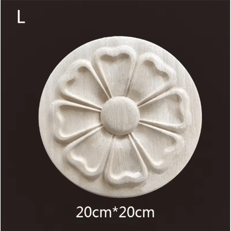 Hand Carved Wooden Applique Onlays Decorative Wood Furniture Applique For Doors Home Decor 5
