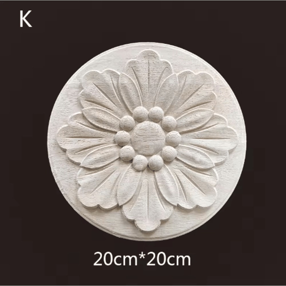 Hand Carved Wooden Applique Onlays Decorative Wood Furniture Applique For Doors Home Decor 6