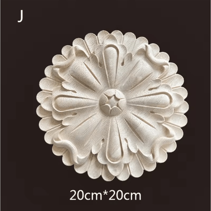 Hand Carved Wooden Applique Onlays Decorative Wood Furniture Applique For Doors Home Decor 7