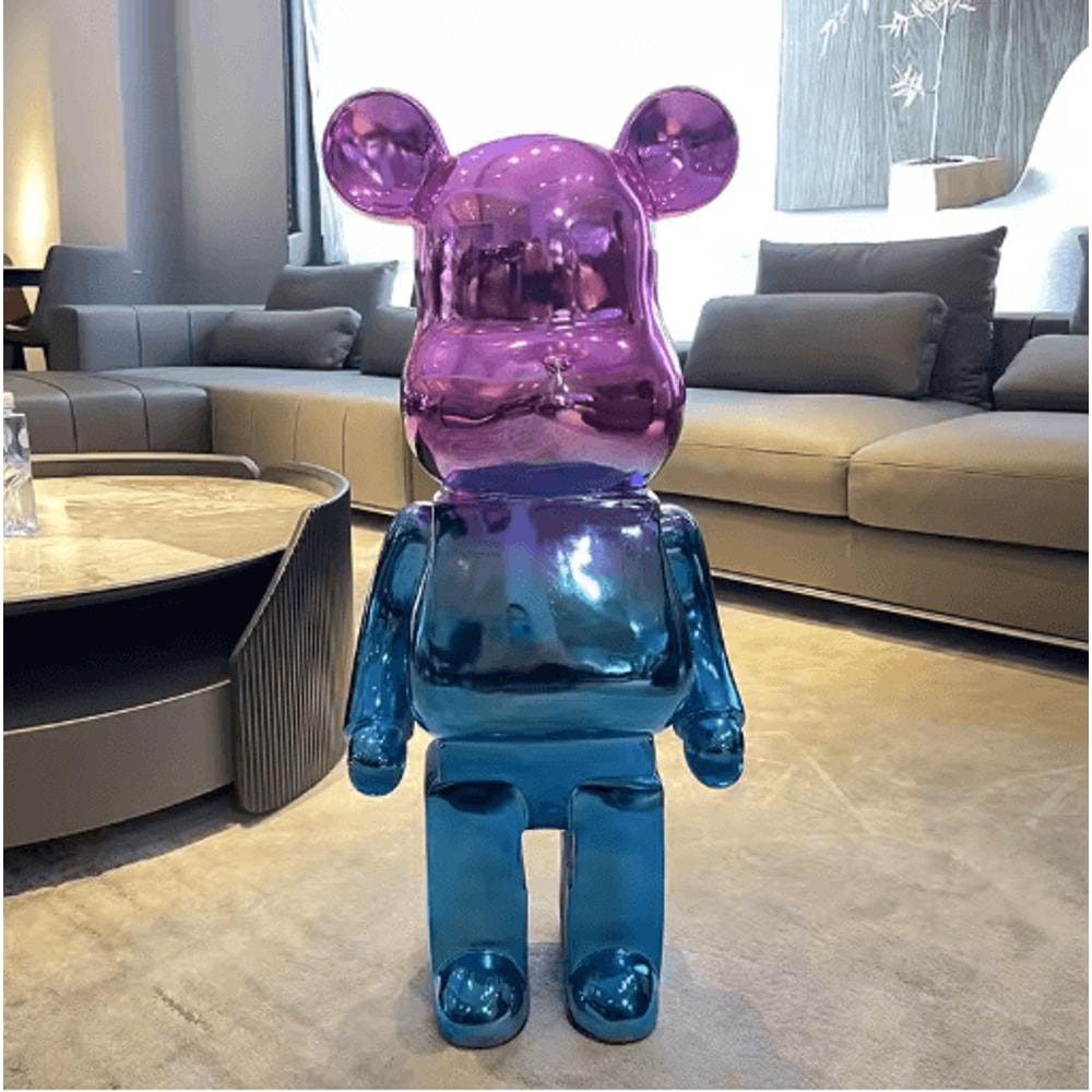 Gradient Mirror Bear Sculpture Luxury Bear Figurine Decor In 5080cm Statement Size 6