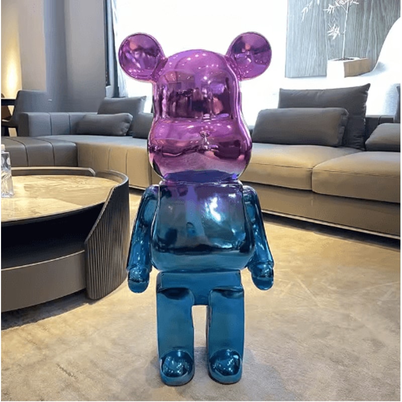 Gradient Mirror Bear Sculpture Luxury Bear Figurine Decor In 5080cm Statement Size 6