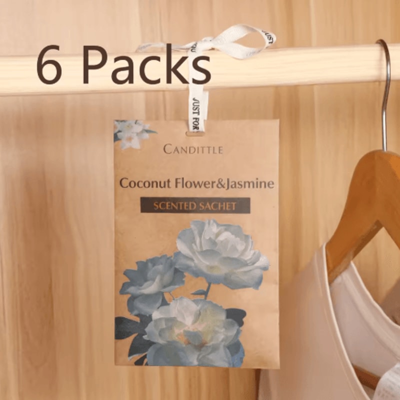 6Pack Luxury Scented Sachet Set LongLasting Scented Sachets For Closet Home Freshness 3