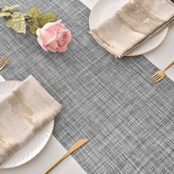 heat-resistant woven table runner – durable pvc table runner with non-slip design
