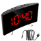 Curved LED Mirror Alarm Clock Modern Digital Alarm Clock With Dimmable Display 1