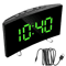 Curved LED Mirror Alarm Clock Modern Digital Alarm Clock With Dimmable Display 3
