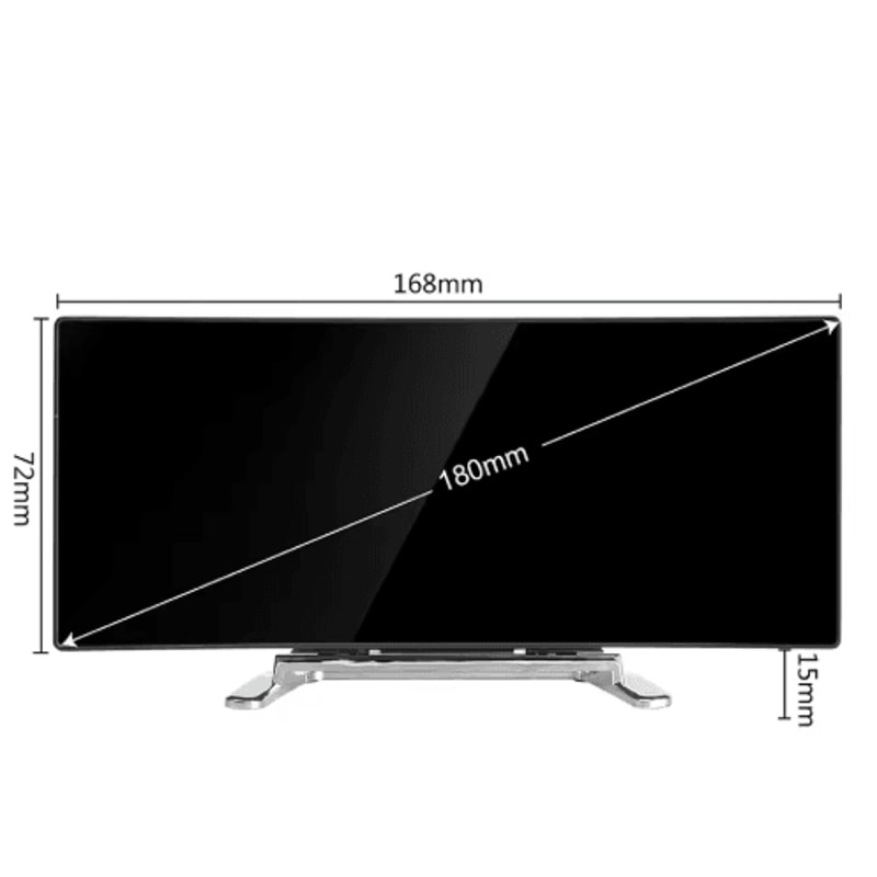 Curved LED Mirror Alarm Clock Modern Digital Alarm Clock With Dimmable Display 4